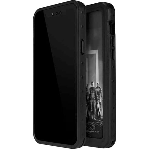 The Justice League (2017) Justice League Black and White iPhone 15 Plus Waterproof Case